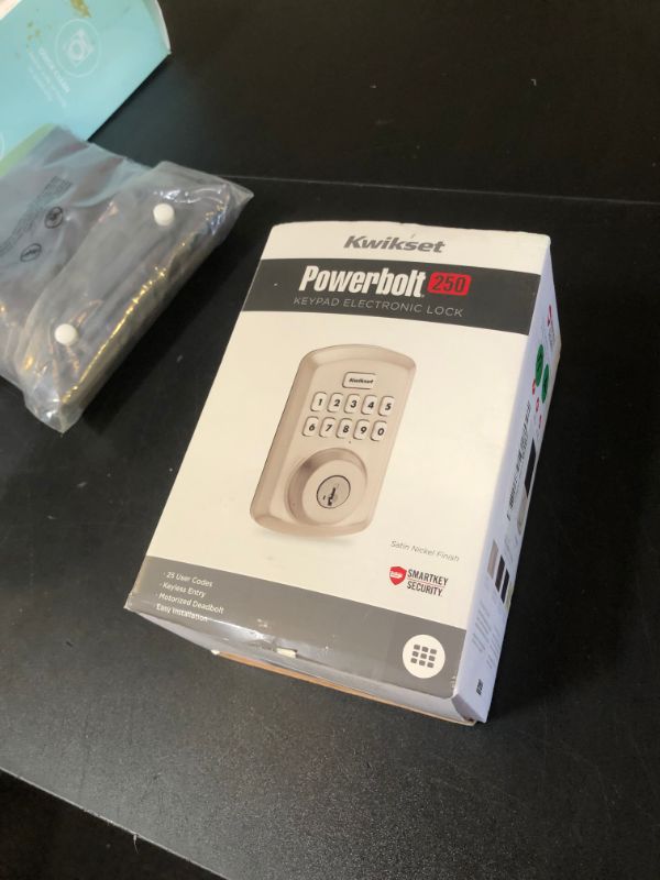 Photo 1 of Kwikset Powerbolt 250 10-Button Keypad Satin Nickel Transitional Electronic Deadbolt Door Lock, Featuring Convenient keyless Entry, Customizable User Codes and auto Locking