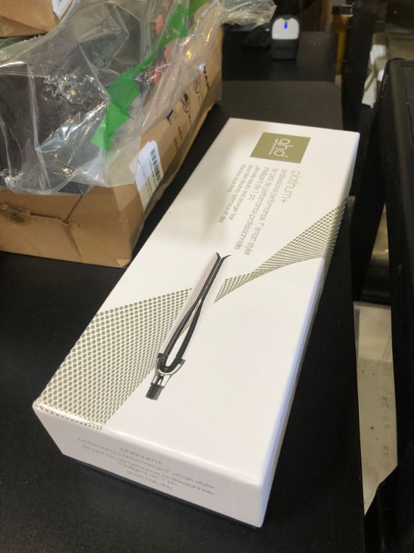 Photo 1 of ghd Platinum+ Styler - 1” Smart Flat Iron Hair Straightener - Professional Ceramic Styling Tool with Predictive Heat Control and Automatic Shut-Off - More Shine and More Color Protection - White