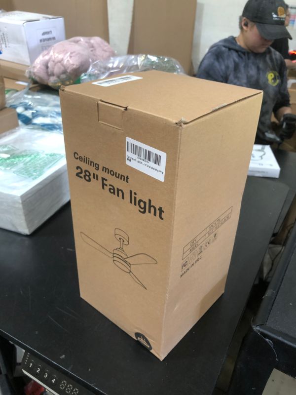 Photo 1 of PBLALA Ceiling Fans with Lights,28" LED Fan Light Hanging with Hook,Hook Type Ceiling Fan,Plug in Ceiling Fan Light,35W,3000-6500k,Remote Control,Portable Fan for Camping Bed,Patios,(White)