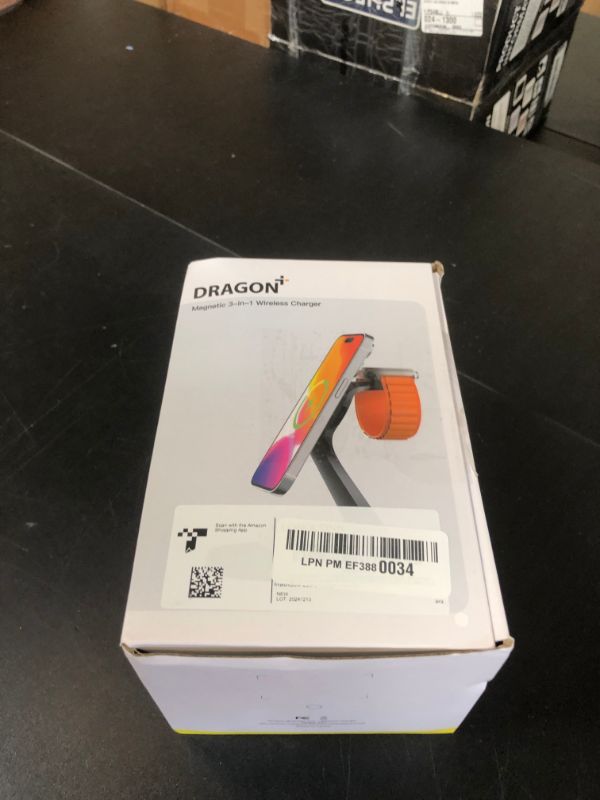 Photo 1 of 3 in 1 Charging Station for Apple Devices,Mag-Safe Charger Stand Fast Charging,Wireless Charger for iPhone 16/15/14/13/12 Series,& AirPods,& iWatch(USB-C Charger Included)