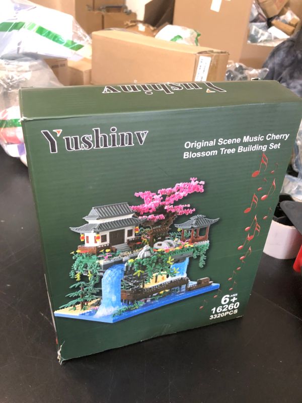 Photo 1 of Cherry Blossom Tree Building Set with Gift Box, Original Music Cherry Blossom Tree House(Type :Symphony), Japanese Sakura Tree House Lights Building Kit?3320 Pcs, Cherry Bonsai Tree Building Set.