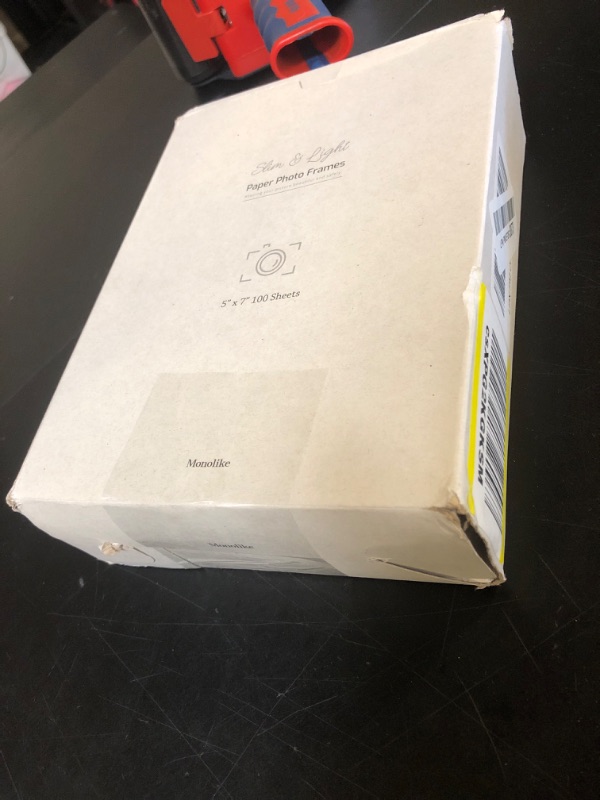 Photo 1 of Monolike Slim&Light Paper Photo Frame Box Set 5x7 White 100 pack - Fits 5"x7" Pictures