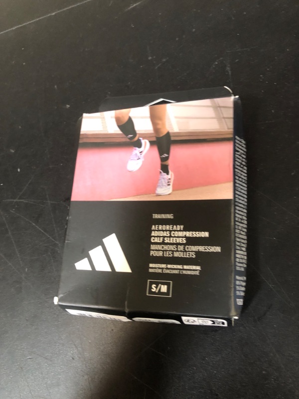 Photo 1 of adidas Aeroready Compression Calf Sleeves, Lightweight, Moisture-Wicking Calf Compression Sleeves