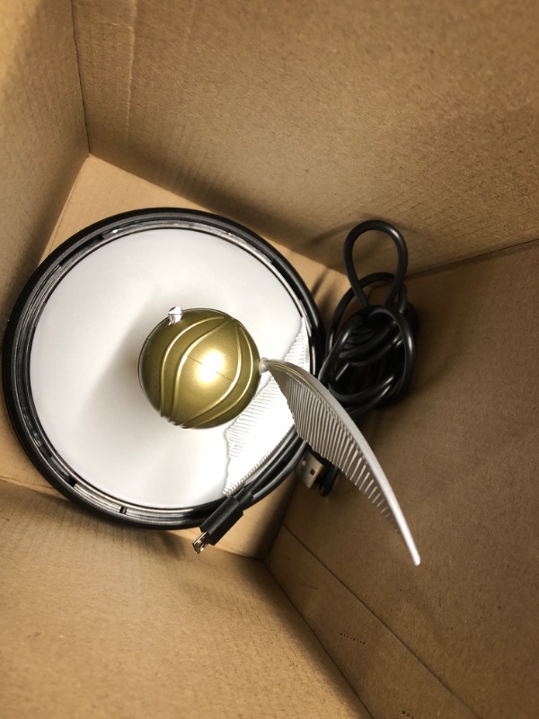Photo 1 of (see images for damage)(sold for parts/repair) Harry Potter Levitating Golden Snitch Light, Touch Activated Desk Lamp Accessories
