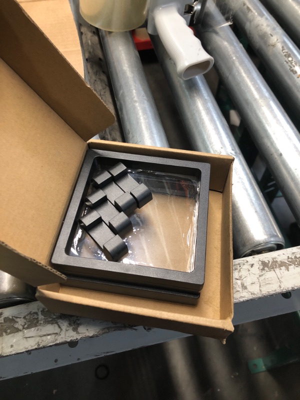 Photo 1 of Challenge Coin Display Case, 4.3" H Coin Display Frame, Clear 3D Floating Holders, Small Shadow Boxes for Medal, AA Medallions, Jewelry, Challenge Coins, Black, Set of 2