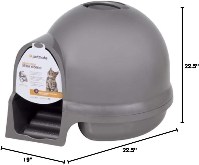 Photo 1 of (MISSING BOTTOM HALF) (WHITE) Petmate Booda Clean Step Cat Litter Box Dome (Made in the USA with 95% Recycled Materials)- Pearl White, Made in USA
