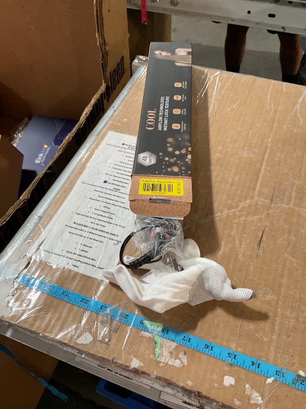 Photo 1 of SKIMI Airflow Styler, Titanium Flat Iron Hair Straightener, Professional Curling Iron with Cooling Air Vents to Lock in Style, 5 Temps & Dual Voltage, Auto Off(Black & Blush Gold).