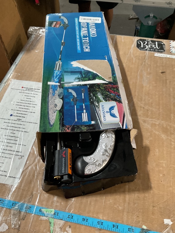 View 2 of Propane Torch Weed Burner, Flamethrower Weed Torch with Self igniter,Flame Thrower Blow Torch High Output 1,200,000 BTU with Flame Control Valve for Weeds,Snow Melting, Asphalt,Garden,Roofing