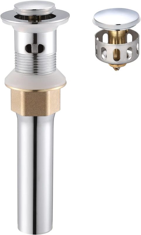 Photo 1 of ***STOCK PHOTO REFERENCE ONLY***KES Bathroom Sink Drain Without Overflow Vessel Sink Lavatory Vanity Pop Up Drain Stopper POLISHED CHROME Finish, All Metal 