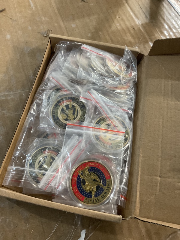 Photo 1 of (see all images) 24 Pcs Put on The Whole Armor of God Coin Round Commemorative Coin Souvenir Prayer Metal 