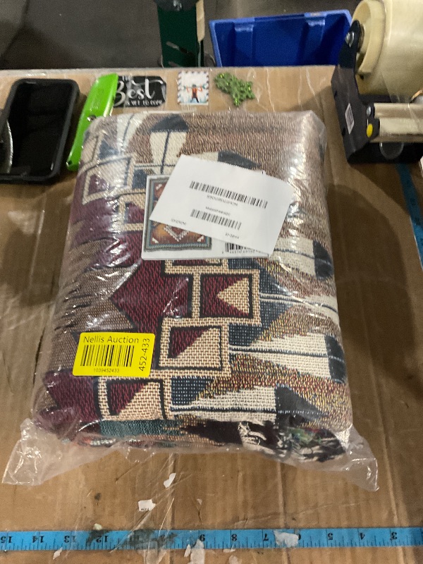 Photo 1 of (BAGGED) (72X54) Pure Country Weavers Brazos Blanket - Southwest Native American Inspired - Gift Tapestry Throw Woven from Cotton - Made in The USA (72x54)