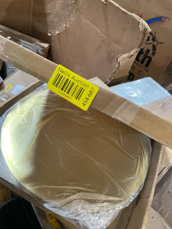 Photo 1 of KesaPlan 100PCS Round Gold Placemats, 13" Disposable Paper Placemats for Dining Table, Mirrored Gold Charger Place Mat for Kitchen Banquet Table Setting Wedding Birthday Dinner Party Decor