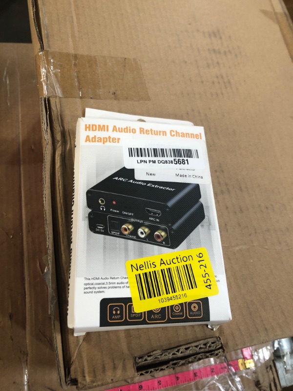 Photo 1 of 192KHz HDMI ARC Audio Extractor Adapter with Optical SPDIF, Coaxial, 3.5mm L/R, RCA Stereo, HDMI ARC to RCA Optical Audio Adapter for HDTV, Soundbar, Amplifier