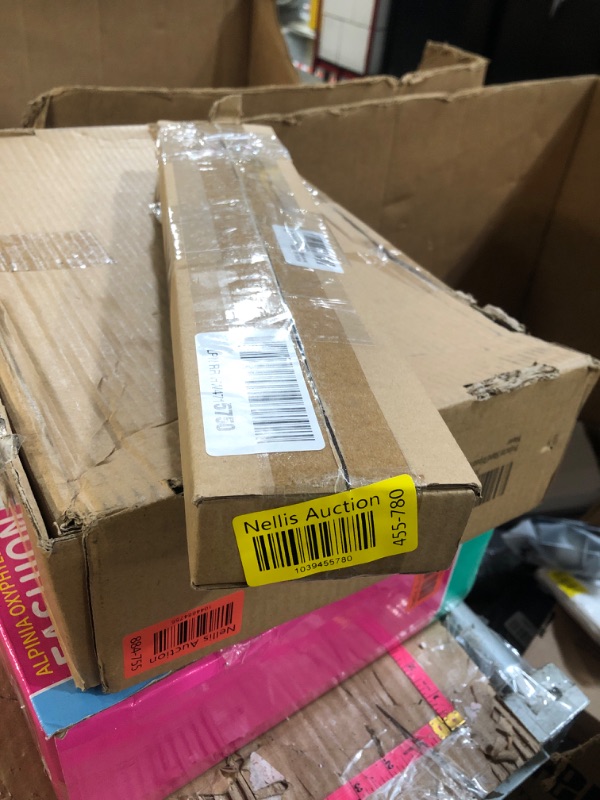 Photo 1 of ***(USED/ UNKNOWN IF MISSING PARTS)***Sthumsup Curtain Rods for Windows 48 to 60 Inch Adjustable, Black 1 Inch Diameter Heavy Duty Drapery Rods with Brackets,Single Window With Curtain Rod Set C005-H-2+1-YC
