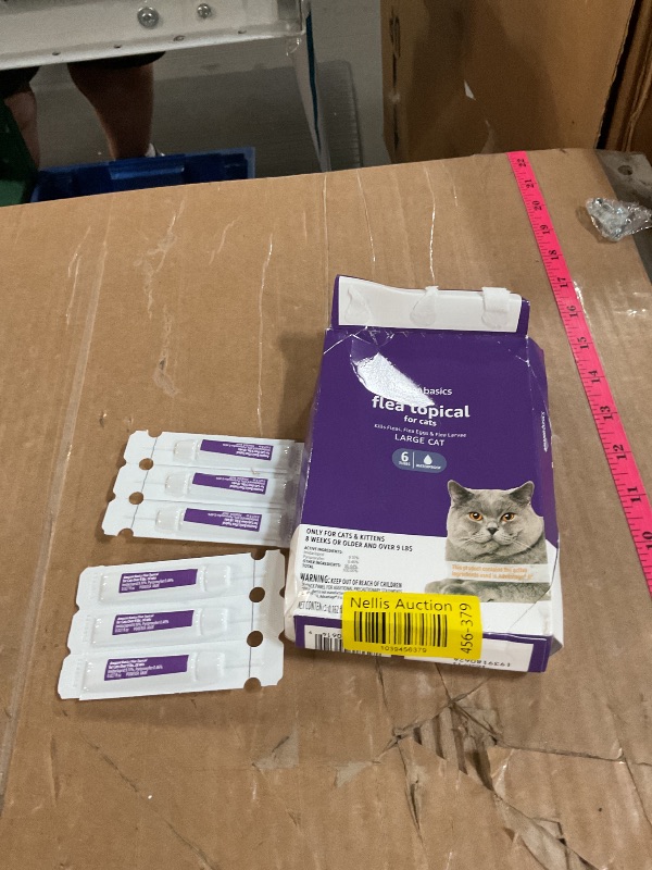 Photo 1 of Amazon Basics Cat Flea Treatment, Topical Solution for Large Cats Over 9 Pounds, 6 Count