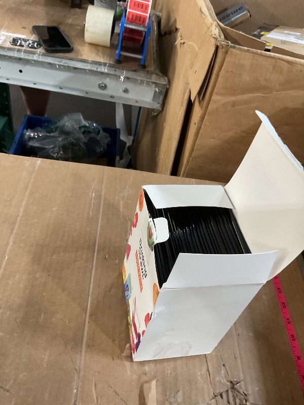 Photo 1 of [1000 Pcs] Black Disposable Cocktail Short Straws - 5 Inch Length 0.16 Inch Diameter Coffee & Cocktail Stirrers Plastic Straws for Whiskey,Bar,Club,Soda,Cocktail,Teas