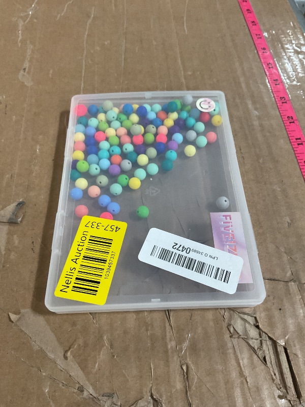Photo 1 of 180PCS FIVEIZERO Silicone Beads, 30 Colors 9mm Silicone Beads Focal Beads Rubber Round Beads Mixed Color Silicone Beads Bulk for DIY and Keychain Accessories Silicone Beads Crafts Making, Small