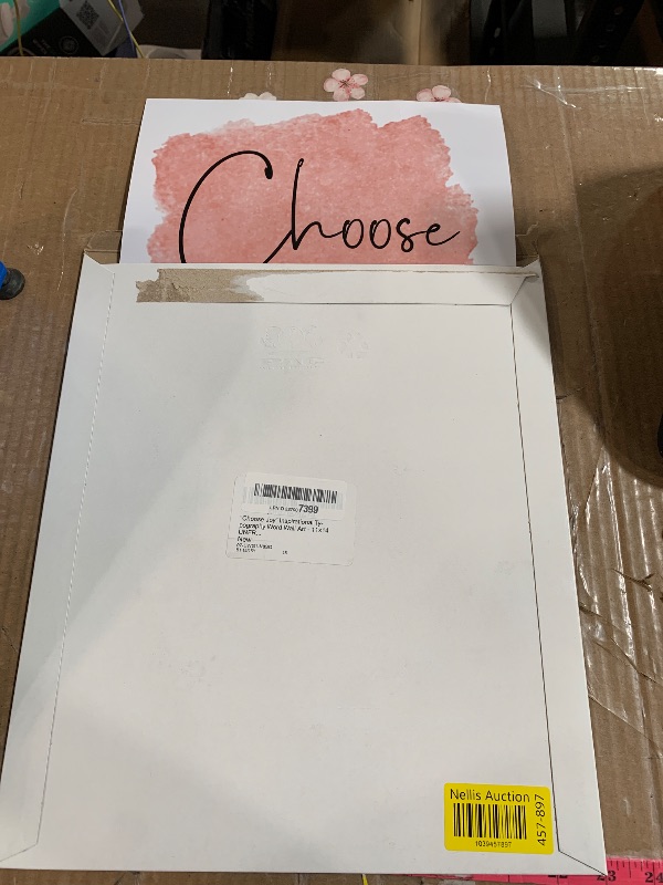 Photo 1 of “Choose Joy” Inspirational Typography Word Wall Art - 11x14 UNFRAMED Print - Coral Watercolor Makes a Perfect Gift for Lovers of Minimalist, Motivational Decor