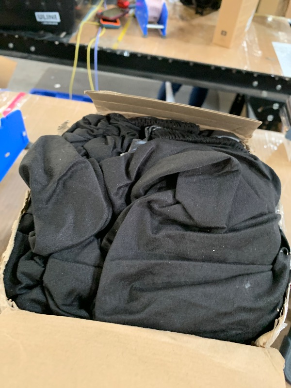 Photo 1 of (PARTIAL SET) Newwiee 12 Pcs Patio Outdoor Cushion Covers Replacement Waterproof Stretch Sofa Couch Cushion Covers Washable Individual Couch Slipcovers Set Furniture Protector for Pets(20-27 Inch,Black)