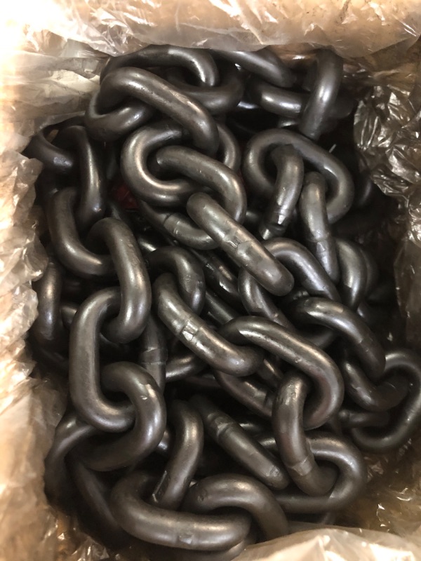 Photo 1 of (used) YATOINTO G80 Binder/Safety Chain 3/8 Inch x 10 Foot Transport Binder Chain with Clevis Grab Hooks 7,100 lbs Safe Working Load Logging Chain 