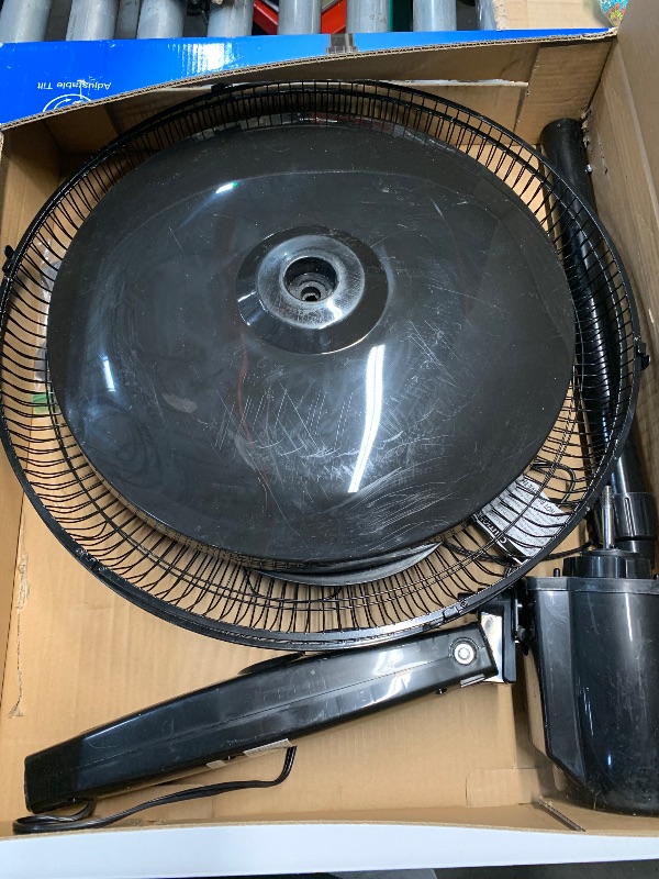 Photo 1 of (PARTS) (NOT A COMPLETE  SET) (SIGNS OF USE) Comfort Zone Oscillating Pedestal Fan with Remote Control, Stand Fan, 18 inch, 3 Speed, Adjustable Height & Tilt, & Timer, Auto Shutoff, Ideal for Home, Bedroom & Office, Airflow 17 ft/sec, CZST181RBK