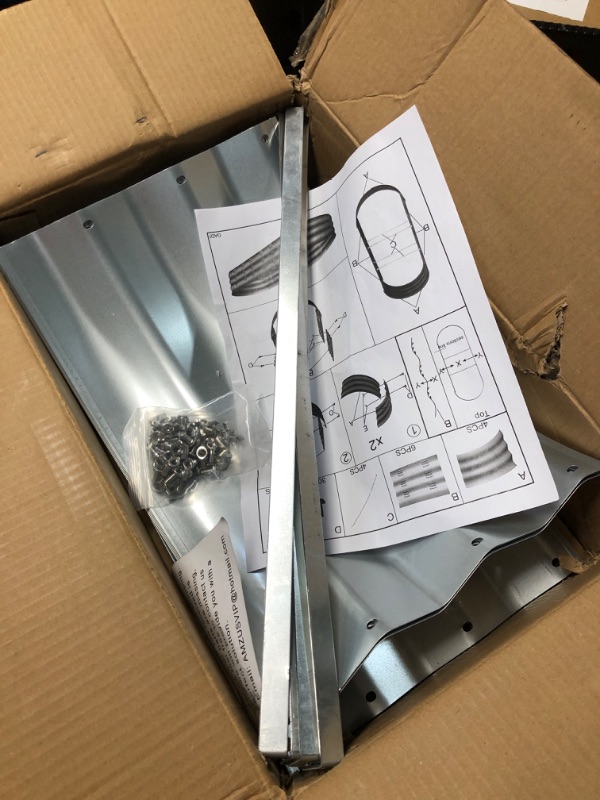 Photo 1 of (Used)(unkown if complete) GADI Raised Garden Bed Kit for Vegetables Flower Galvanized Metal Planter Boxs Designed for Easy DIY and Cleaning Not Twist Or Rot (Silver)