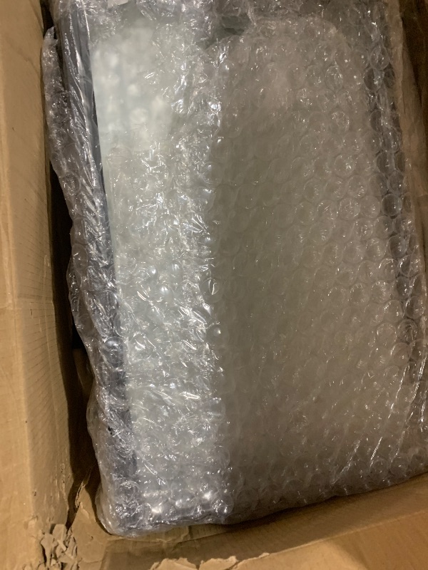 Photo 1 of JUBEST 36 x 84 Inch Double Barn Door with 6FT Hardware Kit and Soft Close Mechanism Include, 2 Sets of 18in x 84in 3-Paneled Frosted Glass with Carbon Steel Frame Barn Door, Easy to Install