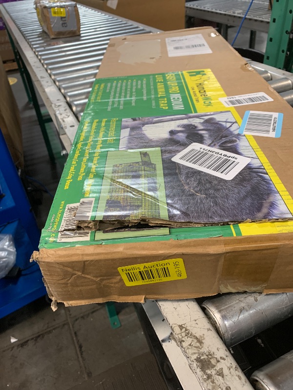 Photo 1 of Humane Way Folding 32 Inch Live Humane Animal Trap - Safe Traps for All Animals - Raccoons, Cats, Groundhogs, Opossums - 32"x10"x12",Black