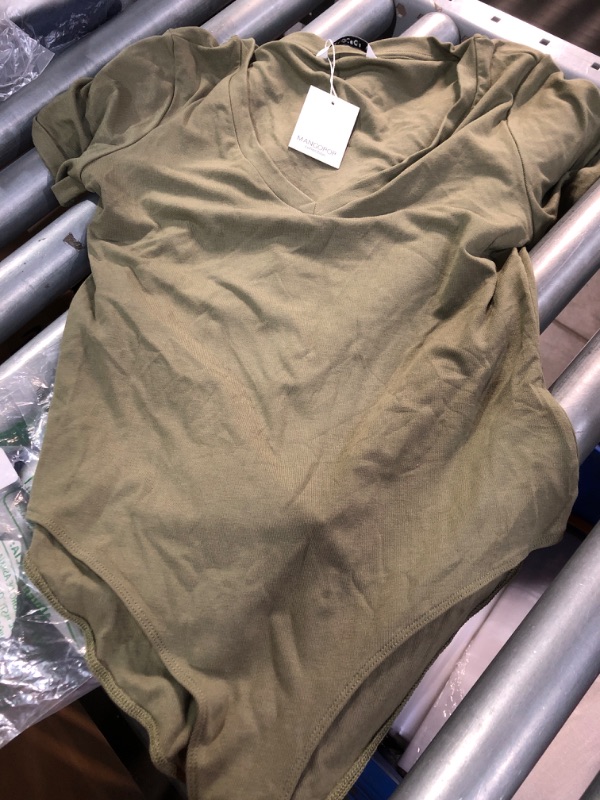 Photo 1 of (please see all images) MANGOPOP Women's Crew Neck Short Sleeve Bodysuit T Shirts Basic Tops