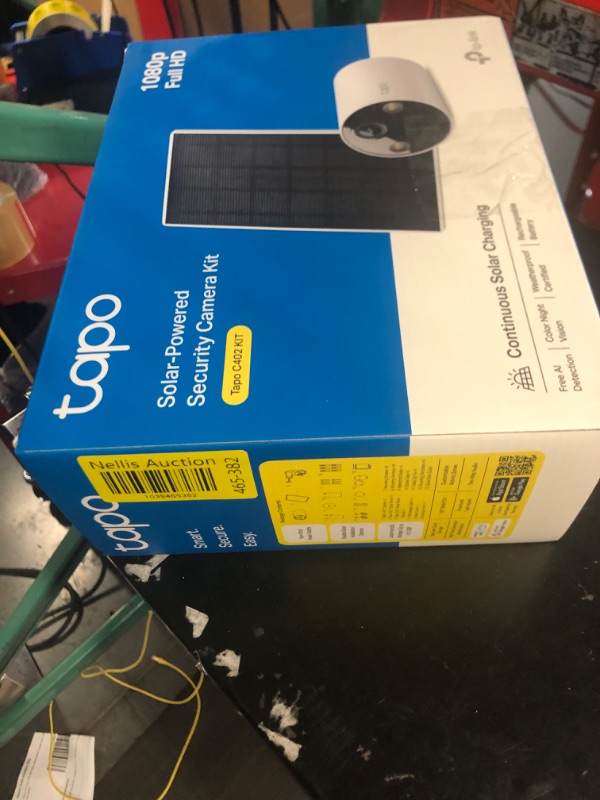 Photo 1 of **PARTS ONLY, CANNOT RESET AND GO INTO SET UP MODE**
TP-Link ???? SolarCam C402 Kit, Outdoor Battery Camera w/Solar Panel Base, Wireless, 1080P, Free Person/Vehicle Detection, SD/Cloud Storage, Color Night Vision, No Hub Needed, Works w/Alexa