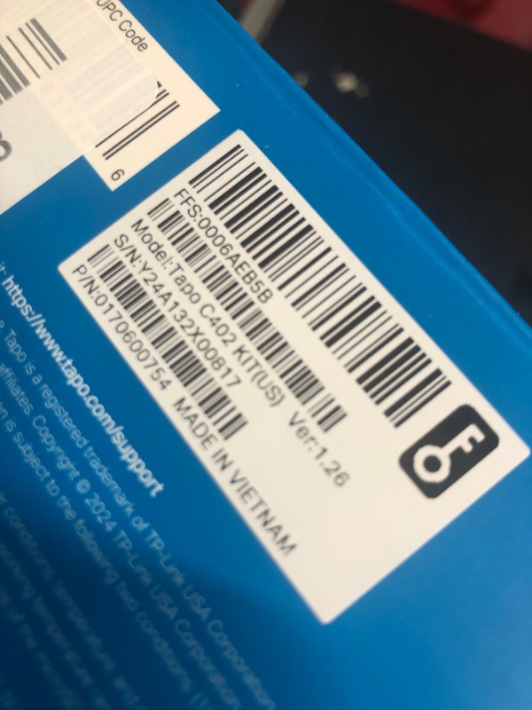Photo 1 of **PARTS ONLY, CANNOT RESET AND GO INTO SET UP MODE**
TP-Link ???? SolarCam C402 Kit, Outdoor Battery Camera w/Solar Panel Base, Wireless, 1080P, Free Person/Vehicle Detection, SD/Cloud Storage, Color Night Vision, No Hub Needed, Works w/Alexa