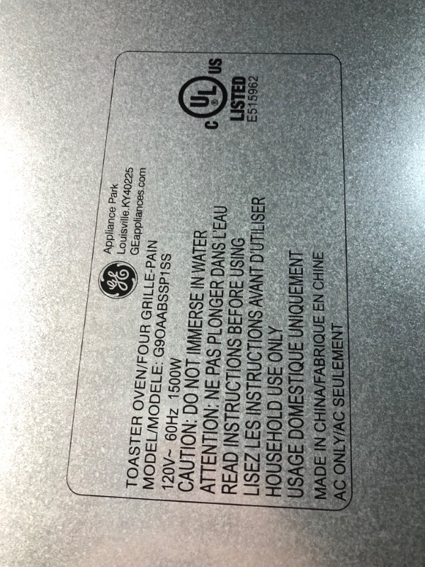 Photo 1 of ***Minor DAMAGE - SEE COMMENTS***
GE Mechanical Air Fryer Toaster Oven + Accessory Set | Convection Toaster with 7 Cook Modes | Large Capacity Oven - Fits 12" Pizza | Countertop Kitchen Essentials | Stainless Steel
