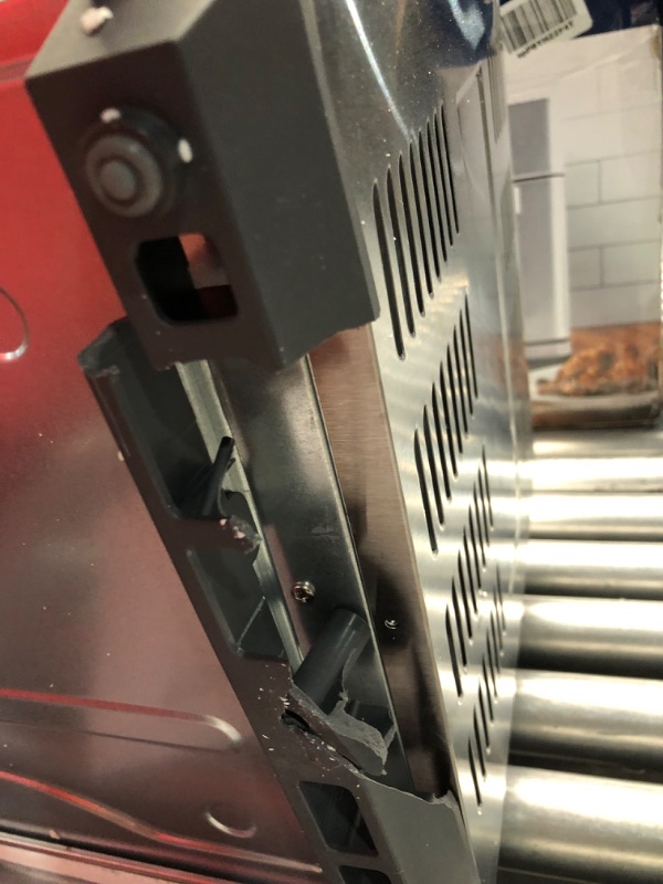 Photo 1 of ***Minor DAMAGE - SEE COMMENTS***
GE Mechanical Air Fryer Toaster Oven + Accessory Set | Convection Toaster with 7 Cook Modes | Large Capacity Oven - Fits 12" Pizza | Countertop Kitchen Essentials | Stainless Steel