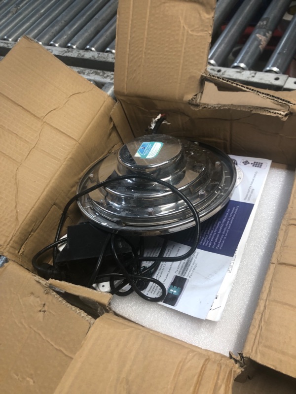 Photo 1 of ***(HEAVILY USED/ MAJOR DAMAGE/ SEE NOTES)***
10" LED Pool Light, 12V AC Underwater Pool Spa Lights for Inground Pools, 300W Equivalent, Static Colors & Dynamic Effects, 50Ft Cord, Remote, Transformer, Fits Pentair, Hayward, Jady Niches