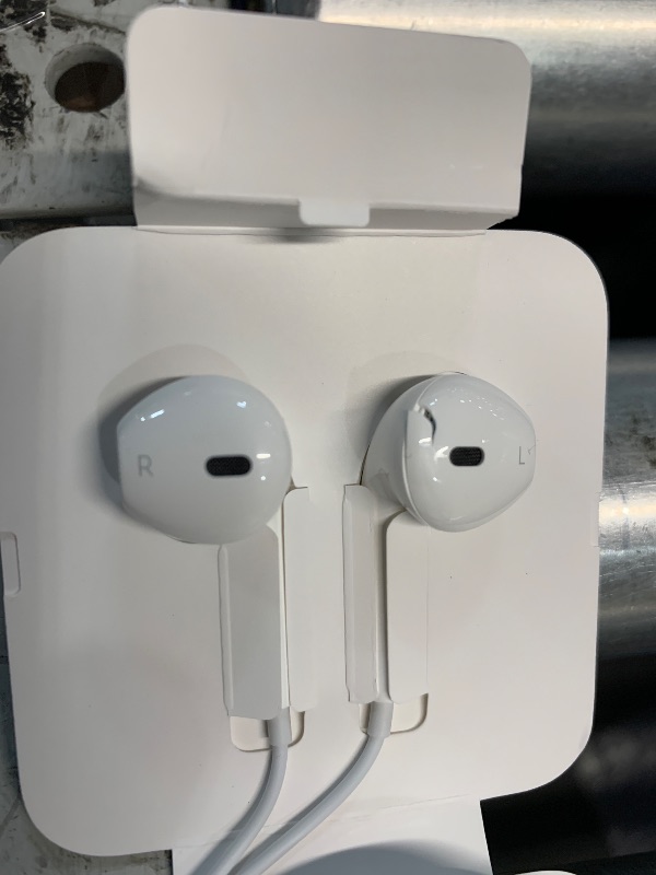 Photo 1 of ***DAMAGE ON LEFT SIDE SEE PICTURES****Apple EarPods Headphones with USB-C Plug, Wired Ear Buds with Built-in Remote to Control Music, Phone Calls, and Volume