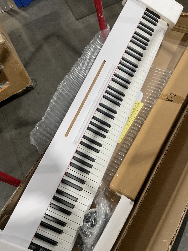 Photo 1 of (Does not power on)(sold for parts repair) Rengue Keyboard Piano, Full Size Semi Weighted Electronic Keyboard Piano Set with Stand