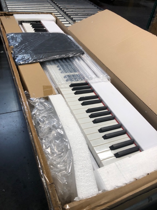 Photo 1 of (Does not power on)(sold for parts repair) Rengue Keyboard Piano, Full Size Semi Weighted Electronic Keyboard Piano Set with Stand