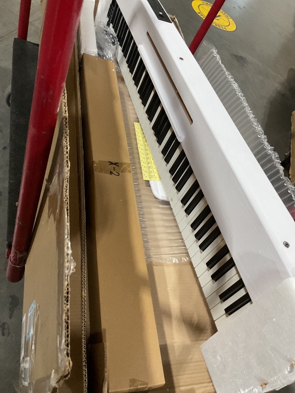 Photo 1 of (Does not power on)(sold for parts repair) Rengue Keyboard Piano, Full Size Semi Weighted Electronic Keyboard Piano Set with Stand