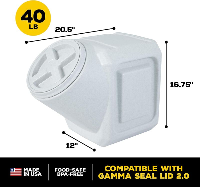 Photo 1 of (NO BOX OR BAG) (USED/FAIR) Gamma2 Vittles Vault Stackable Dog Food Storage Container with Sealing Lid, Up to 60 lbs Dry Pet Food Storage Container, USA-Made - [14.5" L x 19" H]
