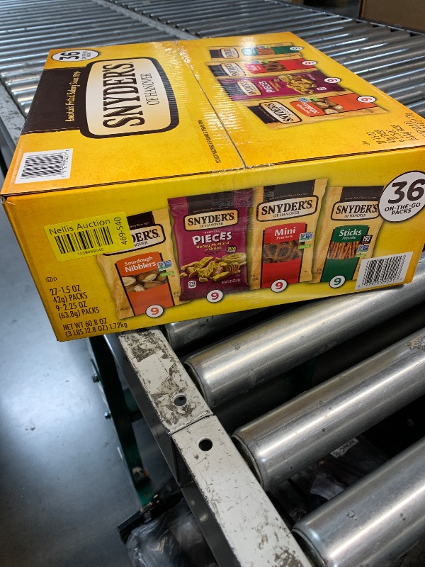Photo 1 of ***(EXP: 05/24/25 )NONREFUNDABLE***Snyder's of Hanover, Variety Pack Pretzels, Individual Packs, 4 Flavors, 36 Ct (Pack of 36)