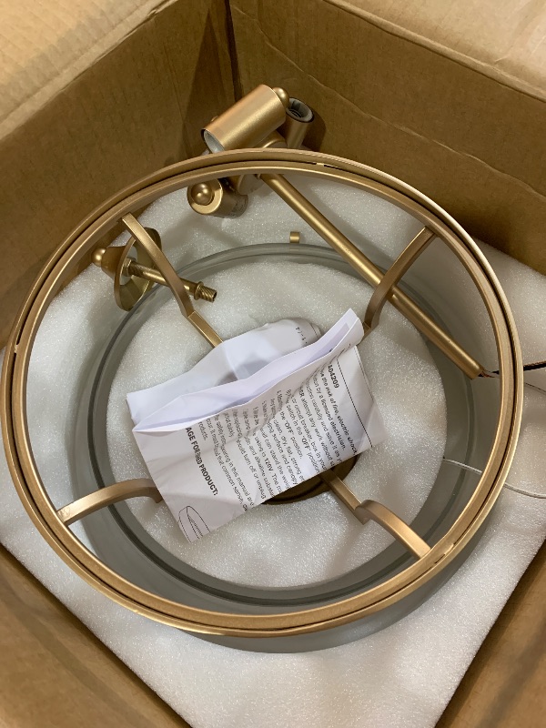 Photo 1 of (used) KSANA Ceiling Light, Gold Semi Flush Mount Ceiling Lights, Modern 3 Light Close to Ceiling Light Fixtures for Dining Room, Kitchen