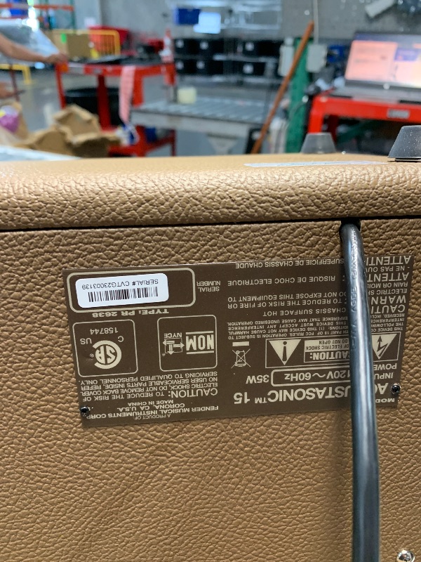 Photo 1 of (POWER TESTED) (USED/FAIR) Fender Acoustasonic Guitar Amp for Acoustic Guitar, 15 Watts, with 2-Year Warranty 6 Inch Speaker, Dual Front-Panel inputs, 11.5Hx11.19Wx7.13D Inches, Tan