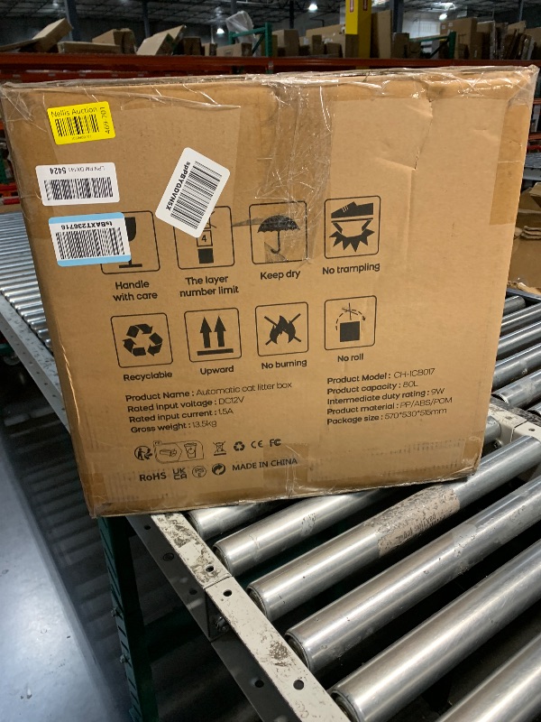 Photo 1 of 90 L Self Cleaning Litter Box,Automatic Litter Box for Multiple Cats with Safety Protection/App Control/Mat/1 Roll Garbage Bags