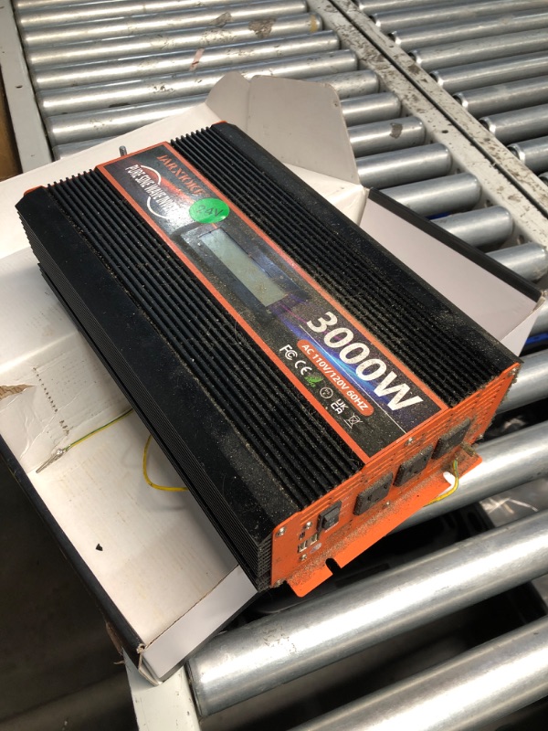 Photo 1 of (UNTESTED) (MISSING ACCESSORIES) 3000 Watt Power Inverter, Car/Home 12V DC to 110V AC Converter, with LED Display, Dual AC Outlets, USB Port, Dual Smart Fans, Cables Included, Suitable for Home, RV