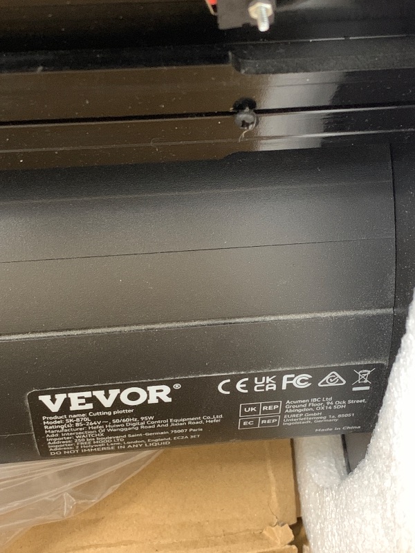 Photo 1 of VEVOR 34inches Vinyl Cutter Machine, Bluetooth Cutting Plotter Machine, 400in/10m Accuracy Steel Roller Shaft Adjustable Speed Force, SignMaster Tool Kit for Sign Making Windows & Mobile