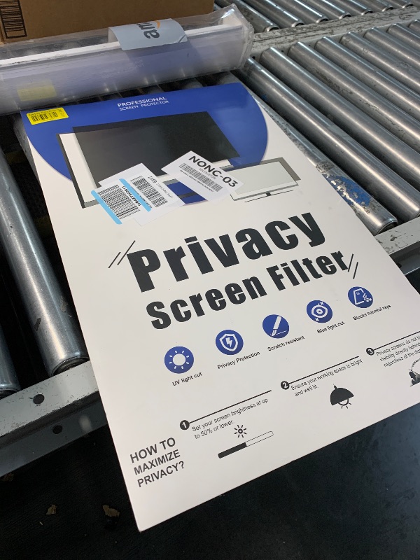 Photo 1 of [2 Pack] Computer Privacy Screen 27 Inch for 16:9 Widescreen Monitor, Removable Eye Protection Anti Glare Blue Light Filter, Anti Scratch Computer Monitor Privacy Shield 27 In