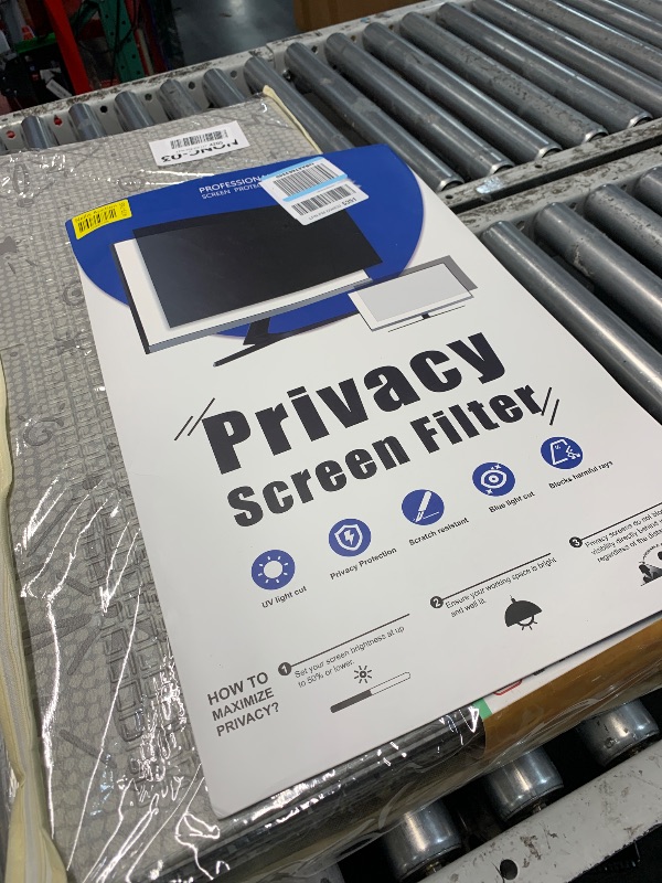 Photo 1 of [2-Pack] 24 Inch Privacy Screen for Computer Monitor 16:9 Aspect Ratio, Eye Protection Anti Blue Light Glare Shield, 24inch Removable Black Blackout Anti Spy Desktop Security Private Filter
