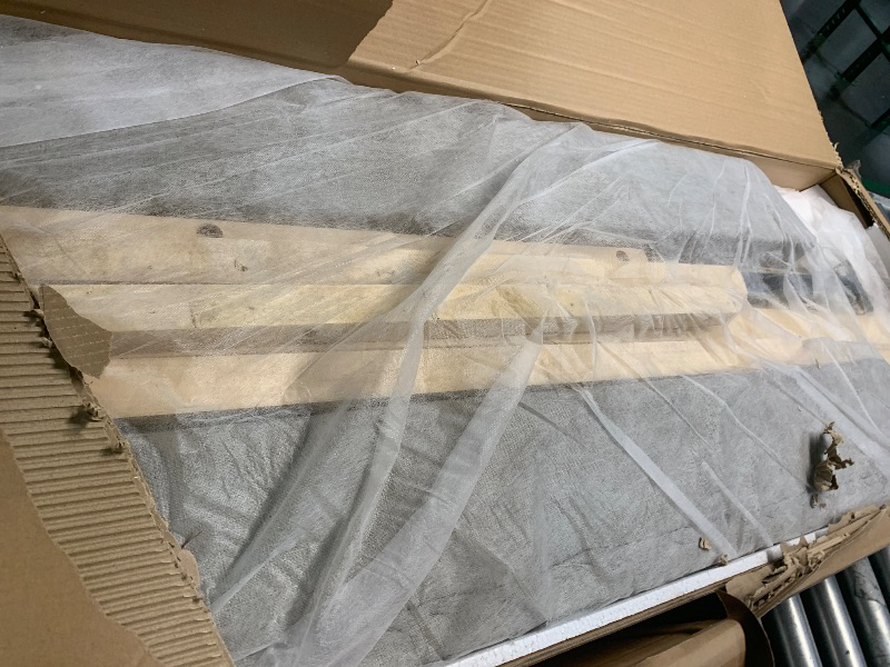 Photo 1 of (Used)(see all images) Queen Bed Frame Upholstered Platform Bed with Wing Side/Wooden Slat Support/Tufted Headboard with Wing Side/Mattress Foundation/No Box Spring Needed,Blue Queen Bed
