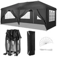 Photo 1 of ***PARTS ONLY***LOOSING PART INSIDE AND MIGHT HAVE SOME MISSING PART***COBIZI 10x20 EZ Pop Up Canopy Tent Party Tent Outdoor Event Protable Instant Shelter Canopy Gazebo with 6 Removable Sidewalls and Carry Bag,Black
