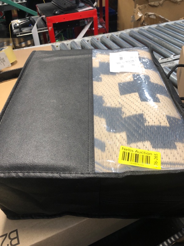 Photo 1 of (used) Smiry Waterproof Outdoor Rug 5x8 ft, Reversible Plastic Straw Patio Camping Rugs, Outdoor Indoor RV Mat Carpet for Patio